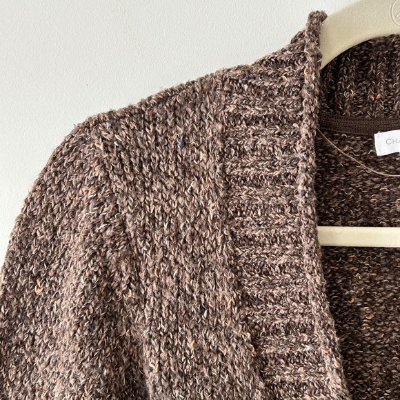 Charter Club Brown Marled Knit Button Cardigan - Picture 4 of 16